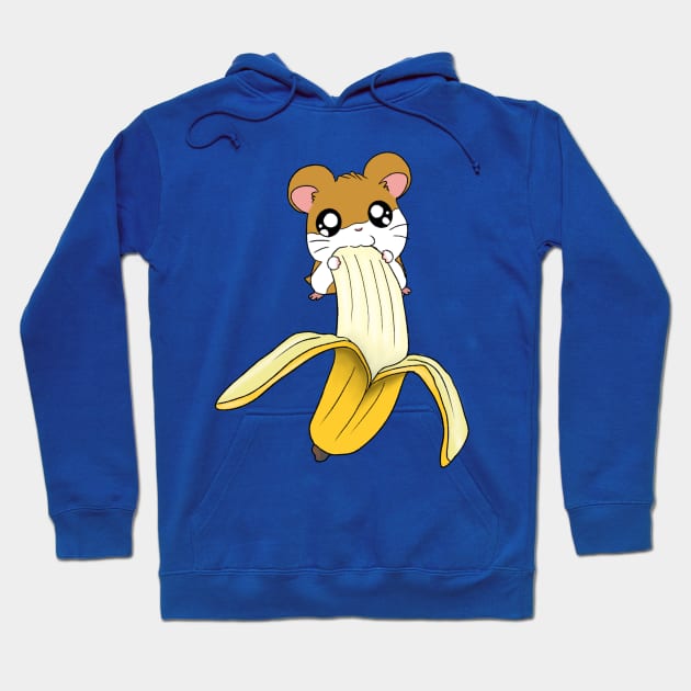 Tiny Hamster, Big Banana Hoodie by JasonLloyd